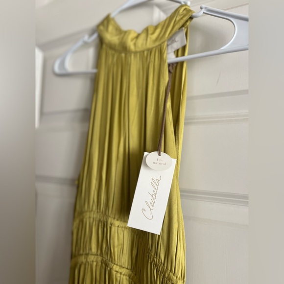Cleobella Margot Ankle Dress- Chartreuse - Picture 3 of 3